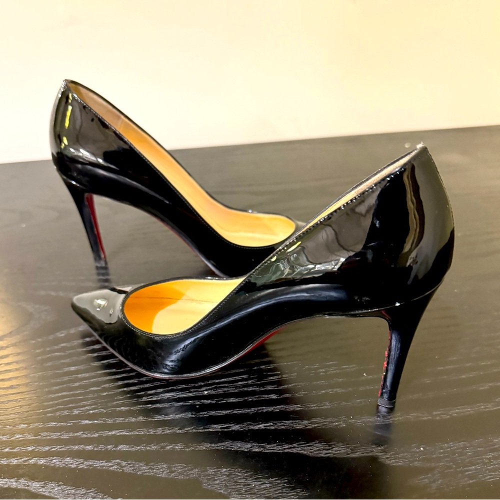 Christian Louboutin Patent Black Pump Heels